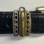 Brighton Women’s Black Textured Adjustable Belt with Two Tone Buckle- Medium Photo 6