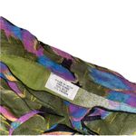 Kariza Purple & Green Floral Design Silk Wrap Skirt Women One Size Ruffle Detail Photo 6