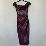House Of CB ‎ 'Raven' Mulberry Vegan Leather Corset Dress NWT size XS Photo 9