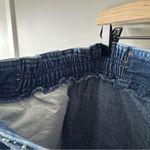 Talbots Vintage Denim Skirt 14 Paper Bag Waist Modest Pockets 90s Preppy Photo 5