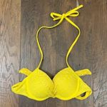 Aerie  Brooke Molded Cup Mesh Yellow String Bikini Top Photo 0