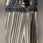 American Eagle  Size Small Blue & White Striped Romper with‎ Cutout and Pockets Photo 5