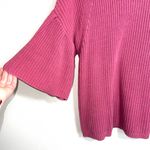 Loft Outlet Magenta Pink Boatneck 3/4 Sleeve Knit Sweater Photo 3