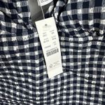 J.Crew Ruffle V Neck One Piece Gingham Swimsuit Padded Navy Retro US 24 NWT Photo 4