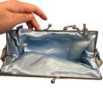 Y2K vintage beaded frame bag with beaded strap Blue Photo 2