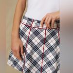 Tuckernuck Renee Golf Skort M NWT Red Navy Plaid 15” Stretch Built Photo 1