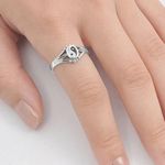 Silver Tone Yin Yang Ring Black Photo 0