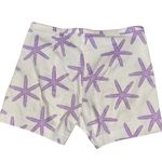 Govango Vintage Women’s 6 White Purple Starfish Printed Cotton High Rise Shorts Photo 1
