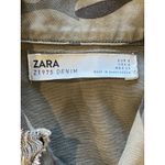 ZARA  Jacket Women Small Green Camo Cotton Sequin Stripe Coat Streetwear Outdoor Photo 9