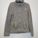 The North Face Gray Heather Fleece Zipper Jacket Long Sleeve EUC Sz Sm Warm Photo 0