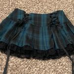 Hot Topic Plaid Corset and Skirt Set with Lace Details Photo 6