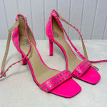 Vince Camuto Hot Pink Studded leather strap heels Size 9M New Photo 0