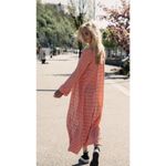 Stine Goya Leila Plaid Midi Maxi Dress Sz. S Orange Photo 1