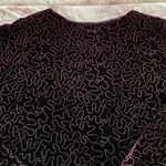 Maggie McNaughton Vintage Velvet Maroon With Gold Embroidery Button Up Blazer, size 24W Photo 12