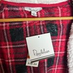 Roudelain Women's Small Hooded Plaid Fleece Robe‎ Multicolor Comfy Lounge Red Photo 2