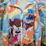 Members Only  Space Jam Looney Tunes Windbreaker Jacket Taz Bugs Bunny Small Photo 0