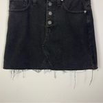 Madewell  Rigid Denim A-Line Mini Skirt in Lunar Wash: Button-Front Edition Photo 3