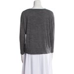 Sandro Paris Grey Graphic Print Wool Blend top Size S – Bateau Neck Photo 1