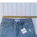 Revamped  light wash cropped frayed denim jeans size 5 Photo 6