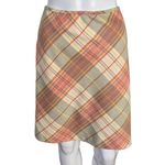 Loft Y2K Wool Blend Muted Plaid A-Line Mini Skirt Sz 6 Academia Preppy Dopamine Photo 1