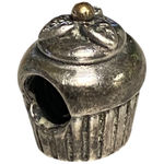 Pandora Sterling Silver Cupcake Charm Bead with Gold Accent Authentic ALE 925 Photo 0