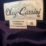 Oleg Cassini Vintage  Wool Blazer Womens 10 Blue Gold Buttons Career Jacket Photo 4