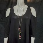 Emo Star & Heart Necklace Silver Photo 1