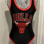 Nba NWOT  Chicago Bulls Sz: S One Piece Swimsuit Bodysuit Womens Stretch. Photo 0