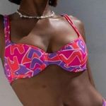 Rumored Womens Havana Bikini Swim Top Size XS Pink Red Purple Photo 0