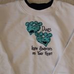 Vintage Dog Crewneck Sweatshirt White Size L Photo 1