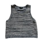 Aritzia Babaton Sculpt Knit Muscle Cropped Tank in Blue/white Size Small Photo 0