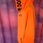 Hoodie orange womens streetwear hip hop fashion print Size M Photo 1