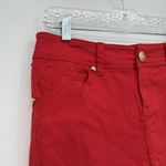 Baby Phat Micro Mini Skirt Red Beaded Gold Size 9 Junior Y2k Cotton Photo 1