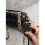 Rebecca Minkoff  Black Leather Crossbody Handbag Purse Mini MAC Gold Tone Chain Photo 8