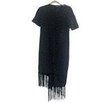 ZARA ✨ Trafaluc Knit Fringe Striped Midi Tee Sz Small Dress✨ Photo 4