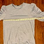 Ruched, Ruffle Long Sleeve Top, Light Blue Size Small Blue Photo 5