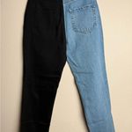 PacSun ‎ Women Size 24 New Eco Black Two-Tone High Waisted Straight Leg Jeans Photo 6
