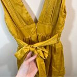 Lulus  Peak Party Vibe Satin Tiered Tie-Back Midi Dress NWT Gold XS Photo 10