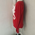 Rue 21 Red/White Seahorse Sweater Long Sleeve S Casual Mermaid Cherry Girl Boho Photo 2