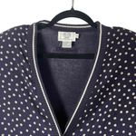 Evan Picone Women's Vintage 80s Navy White Preppy Twee Button Up Cardigan Small Photo 2