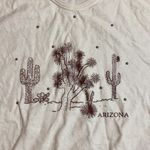 Arizona VINTAGE WHITE  STUDDED TOURIST CACTUS TEE Photo 1
