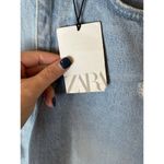 ZARA  Jeans Women 0 Blue Light Wash Denim‎ Ripped Distressed Wide Leg NWT Photo 10