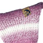 Handmade pom hat rose pink knit slouchy removable faux fur pompom adult winter Photo 2