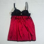 Ambrielle Satin Babydoll Dress Size Small Velvet Chemise Christmas Holiday Party Photo 1