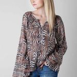 Amuse Society Shadow Printed Blouse NWOT Photo 1
