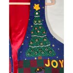 VTG Handmade Womens Christmas Vest Santa Snowman Tree Appliques Holiday Fun Sz L Blue Size L Photo 5