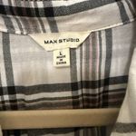 Max Studio  Monochrome Plaid Shirt Dress Photo 2
