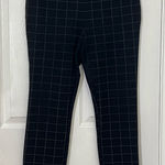 Ann Taylor  Womens Black Plaid Checkered Stretch Dress Pants Size L Workwear Preppy Photo 0