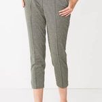 Nine West Womens Relaxed Crop Pull-On Pants Large Camel Black Houndstooth New Photo 0