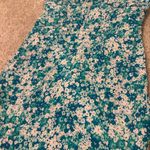 Blue and White Floral Strapless Dress Size M Photo 3